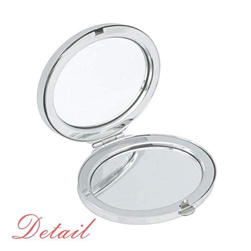 Злият Черен Сладък Чат Честит Модел Овално Огледало Портативен Сгъваем Ръчен Грим Двойни Странични Очила