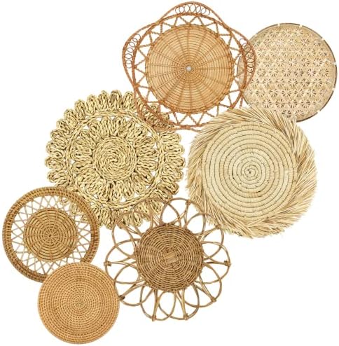 Декор за плетени стенни кошници - Комплект за декор на стени в помещения и на открито, Плетени Кошници За декора