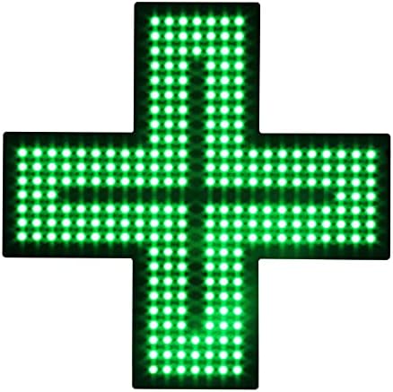 Led медицински знак с кръст, за бизнес, супер ярки led открит знак за аптека, електрически рекламен знак за домашен интериор витрини за магазин, аптека. (19 x 19, PH-2)