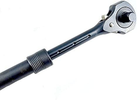 Двухголовочная Храповая дръжка MacWork 1/2 инча и 3/8 инча - Телескопична Черен Гаечен ключ с механизма на палеца и функция на чук