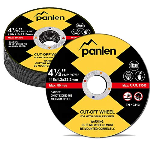 Panlen 25 Pack - Преустановяване на колела 4,5 инча за метал, Отрезной кръг от висококачествена неръждаема стомана,