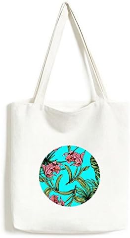 Цвете Синьо Небе Щастлив Мъкна Холщовая Bag Чанта За Пазаруване Ежедневна Чанта