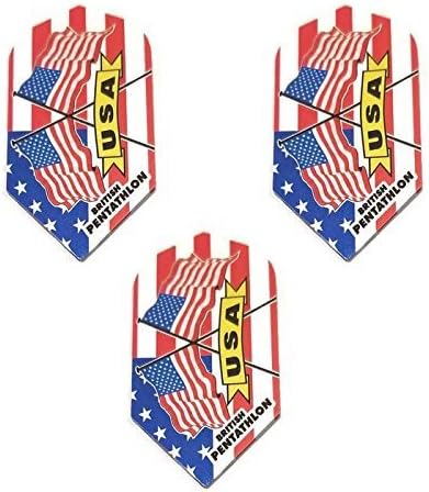 Пятиборье на САЩ на Американския Флаг на Звезди и ленти Америка 100 Микрона Тежкотоварни Стандартни Дартс (1 комплект)