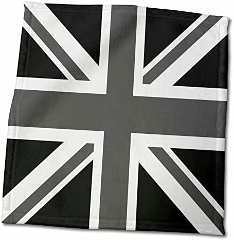 Триизмерен Принт Хартата на Великобритания в Черно-бяла Кърпа, 15 x 22