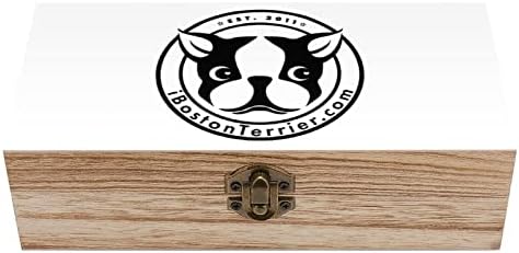 Бостън Териер, Куче Дървена Кутия За Съхранение На Настолен Малък Декоративен Органайзер Кутии За Бижута С Капак