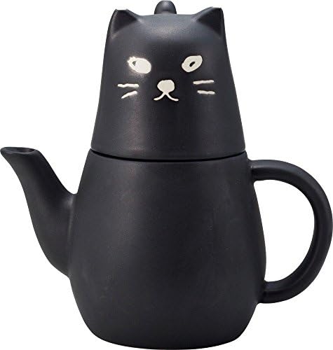 Sun, Art, порцелан чай в една персона, определени от чайника и една чаена чашка, във формата на черна котка