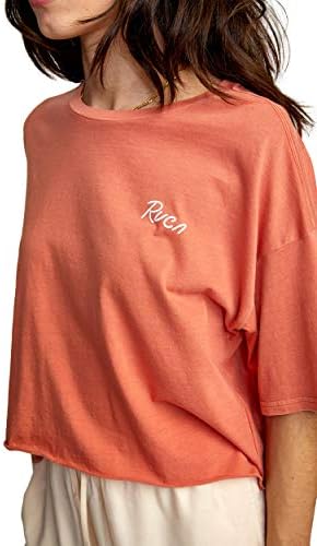Дамски Укороченная Тениска с графичен Дизайн RVCA С Къс ръкав
