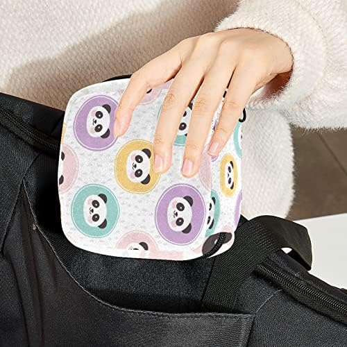 Цветна Чанта За съхранение на Хигиенни Кърпички с Шарките на Пандите, Преносим Чанта за Менструалния набиране