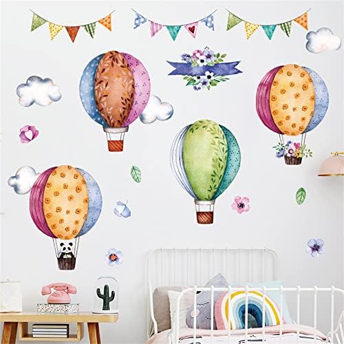 Супер Сладки и Цветни Стикери За стена с Въздушен Топка, Подвижни Стикери За стена, PVC, Детска Стая, Детска Спалня,