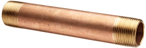 Фитинг за тръба за Заслуги Brass от Червен Месинг, Зърна, Безшевни по схемата 40, конична Външна резба 1/4 National Pipe