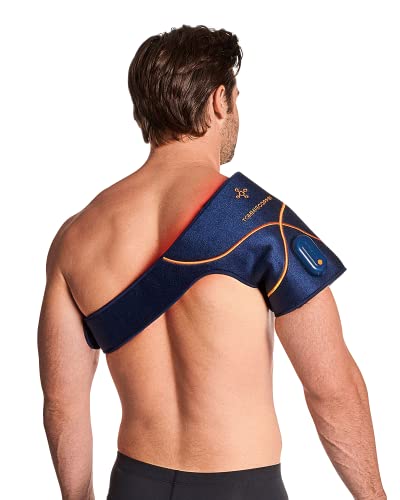 Обвивка на раменете Tommie Copper с инфрачервен и червена светлина, Унисекс, За мъже и Жени | Перезаряжаемое и регулируема, Подобрява кръвообращението, облекчава и възста