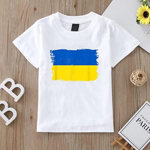 Неонови Дрехи за Момчета, за малки Деца, Деца за Момичета и момчета, Поддържат и Украйна, Аз Стоя с Украйна, Украински Флаг, Тениска Голям размер