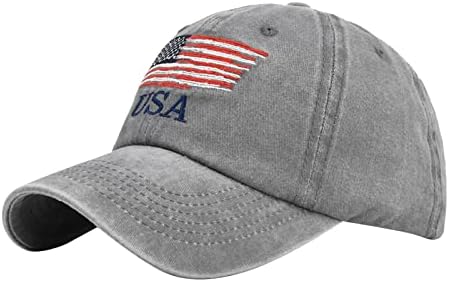 Реколта Бейзболна Шапка с Флага на САЩ за Мъже И Жени, нисък профил Модни Памучен бейзболна шапка С Бродерия