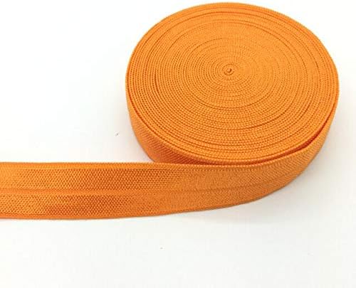 TTNDstore 5 Ярда 5/8 (15 мм) Orange Многофункционална Гънка На Резинках, Сатен Лента От Ликра, Лейси Покритие за Шиене