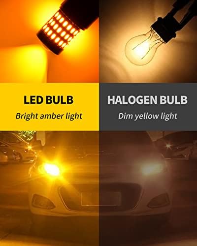MEALAM Кехлибар и жълти 3156 3157 3056 3057 led лампи с поворотниками проектор, Съвместим с Toyota Tundra 2007-2021 Предната