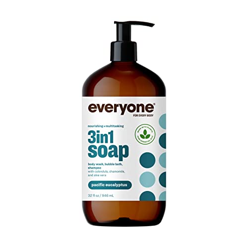 Сапун Everyone for Every Body 3-в-1, За измиване на тяло, Пяна за вана, Шампоан, 32 Грама (опаковка от 2 броя), Почистващо
