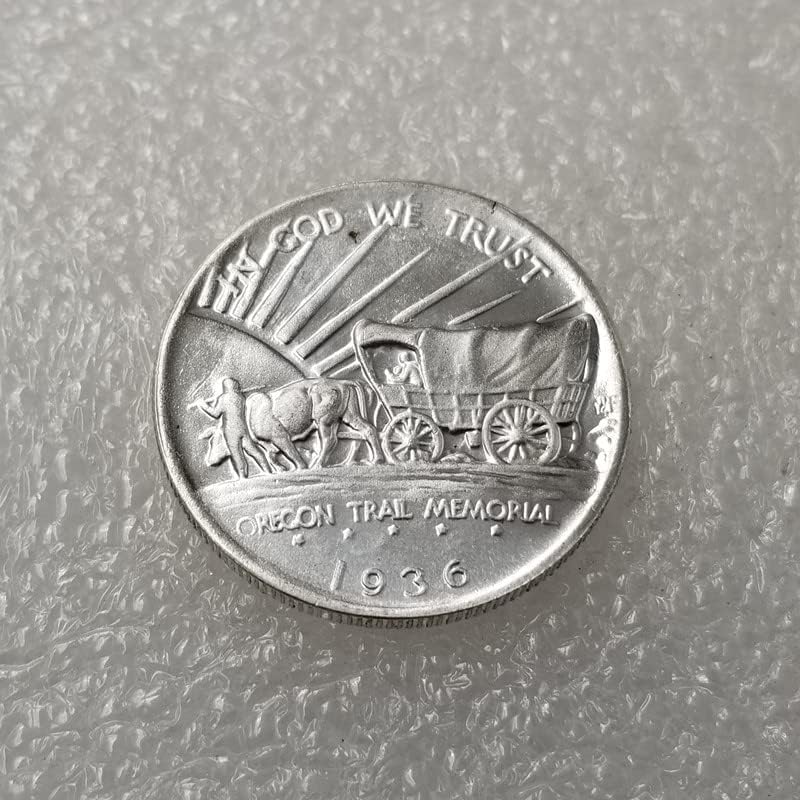 Старинни Занаяти САЩ 1936 Чуждестранни Възпоменателни Монети От Мед със сребърно покритие Сребърни Долара, Сребърен Кръг #3650