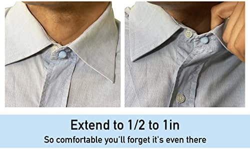 Качествени еластични пълнители за копчета на яката на ризата C2 - 5 опаковки - Черна - с Различни размери: малки (може да