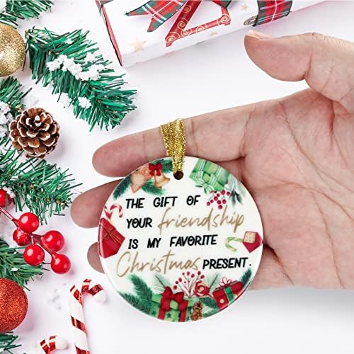 FAVIA Коледната украса на Коледна елха Керамични Украшение Подарък за Приятел, Подарък за вашата Приятелство