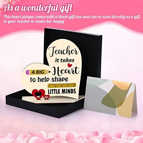 Подаръци за благодарност учител Юлехо Дървена табелка във формата на сърце Подаръци на учителите Идеи за подарък за