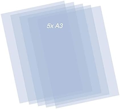 QBIX Майларовые Листа - 10 бр. Пластмасови бисквитка катер Листове - 0,3 мм Прозрачни Листа формат А5 - Трафаретный