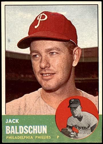 1963 Topps 341 ДОТКОМ Джак Болдшан Филаделфия Филис (Бейзболна картичка) (Наклонена черта (на ръка) върху Вмъкване на