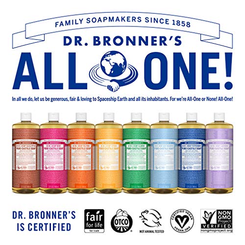 Течен сапун Dr. Bronner's -Pure-Castile (Чаено дърво, 1 галон) - Произведено на базата на органични масла, на 18-в-1