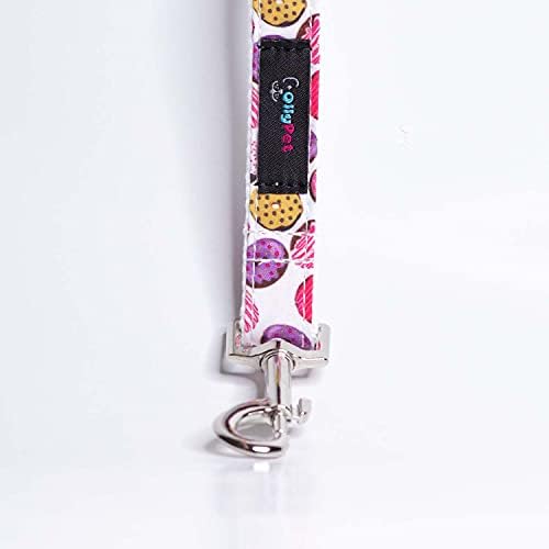 Нашийник за кучета Ollypet, Каишка и комплект за вратовръзка-на пеперуда, Дизайн на поничка Регулируема дължина (М)
