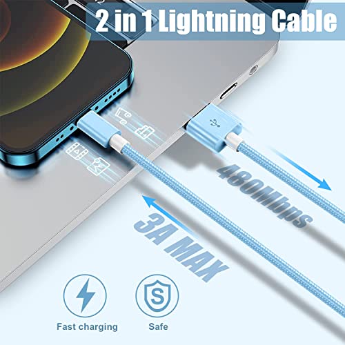 Зарядно устройство за iPhone [Сертифициран от Apple Пфи], 6 Опаковки на кабела Lightning (3/3/6/6/6 / 10 МЕТРА), Кабел