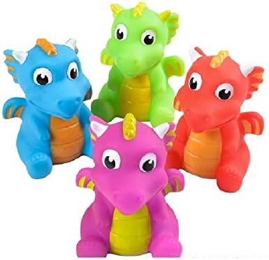 Новост Treasures Dragon Squirts Комплект от 12 Игрив играчки за баня и Подарък чанта за парти по случай рождения