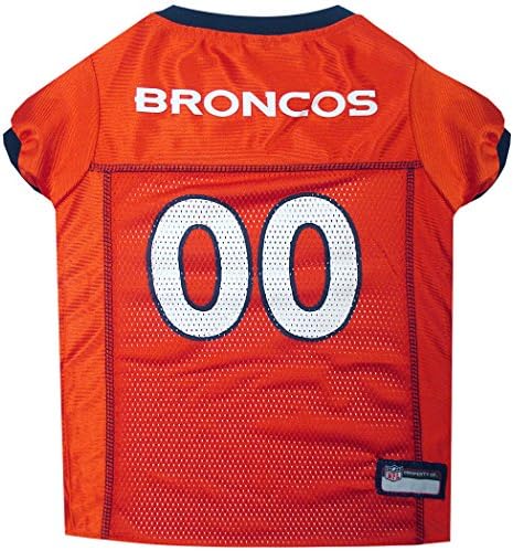 Тениска за кучета на NFL Denver Broncos, Размер: X-Small. Най-добрият футболен Трикотажный костюм за кучета