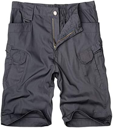 Мъжки къси панталони-Карго Alimens & Нежно с Еластичен колан и Множество джобове, Външни Военни Тактически Панталони