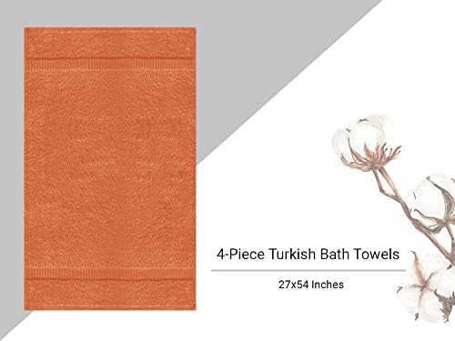 Кърпи Bazaar от турски памук Премиум-клас, Сверхмягкие и Абсорбиращи (кърпи за баня от 4 части, коралови)