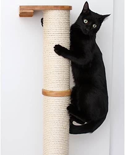 Котешка Когтеточка Catastrophic Creations – 4-Степенна Стенни Когтеточка за котки – Здрава Когтеточка за котки от бамбук