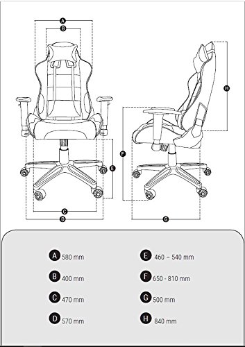 Ергономичен Компютърно Игралното /Офис стол Arozzi - Verona XL Plus с Висока облегалка, Дълбоко кресло, възможност за
