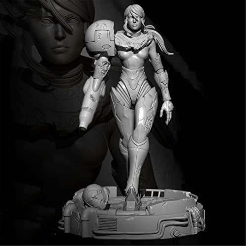 1/24 Миниатюрен комплект Миниатюрни модели От Смола Fantasy Planet Female Warrior в Разглобено формата и Неокрашенный