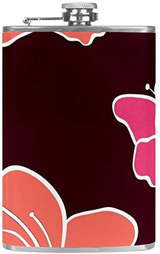 Фляжка за Алкохол от Неръждаема Стомана Запечатани с Фуния 7,7 унция в Кожа Джоба една Чудесна Идея за подарък Фляжка