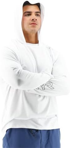 Мъжка тениска с качулка TYR със защита от слънцето с дълъг ръкав UPF 50+
