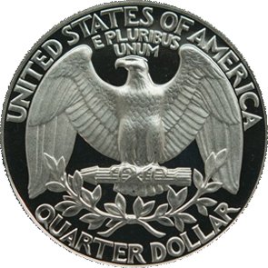 Монета на САЩ в четвърт на Вашингтон с скъпоценния камък 1971 година на издаване