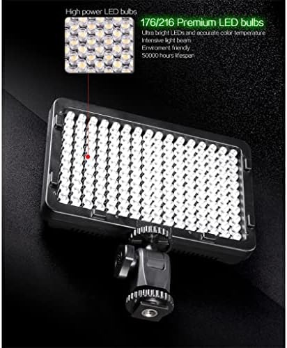 PDGJG Led лампа за видеозаснемане на камерата, в два цвята 3200-5600K, Джобна лампа за снимане с вградена