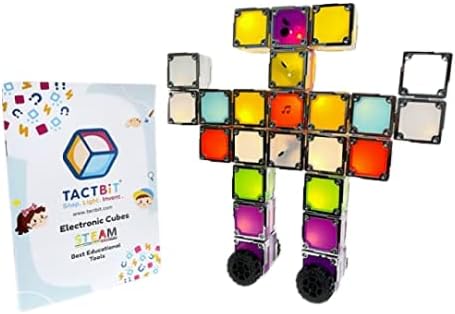 Електронни кубчета Tactbit от 24 апарата, патентована с магнити, осветление, колела, музика и рекордером, с пълен набор