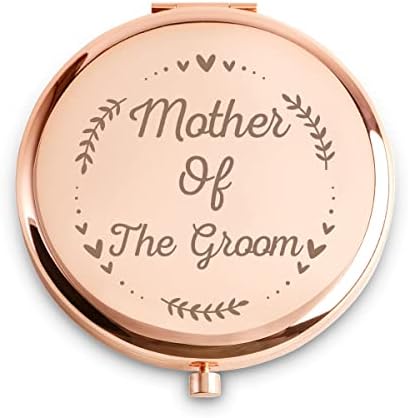 Скромно Компактно огледало за майката на младоженеца с персонализиран надпис - Подарък за майка си, Сватба, Годеж от друг