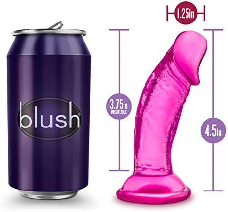 Blush Sweet n Small 4 Реалистичен Кратък Вибратор, който е Съвместим с Каишка на присоске, Секс Играчки за Жени