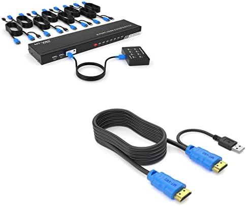 1 БР 8-портов KVM switch HDMI + 1 БР 16-крак HDMI-кабел KVM