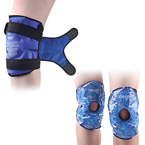 NEWGO Комплект от 1 опаковки за лед на колене с двустранно дизайн + 2 Опаковане на пакети за лед на колене