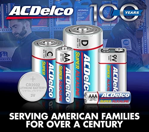 ACDelco 100 батерии тип AAA, суперщелочная батерия на максимална мощност и ACDelco 60 батерии тип АА, суперщелочная