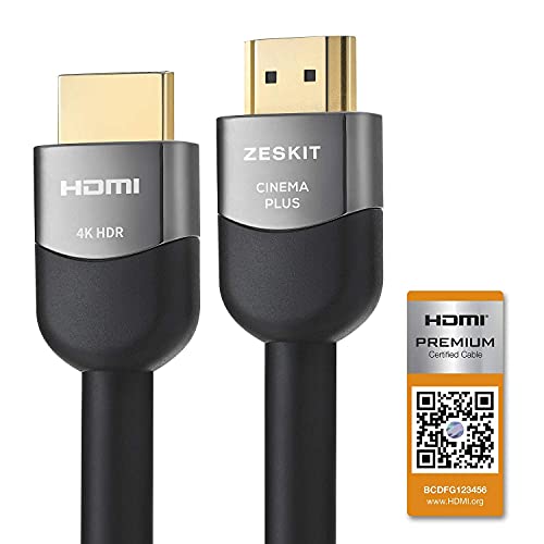 Zeskit Premium HDMI Сертифициран 4K (29 фута / 9 м) CL3 вграден висока скорост с Ethernet кабел HDMI 2.0 b, съвместим