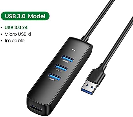ZSEDP USB ХЪБ 3.0 Mini 4 Порта USB 3.0 Сплитер Micro USB-хъб Адаптер за четири-вградена док-станция за лаптоп