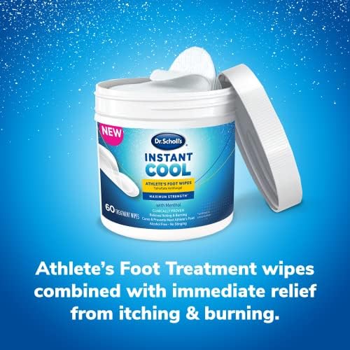 Кърпички за грижа за краката спортисти Dr. Scholl Instant Cool, 60 карата