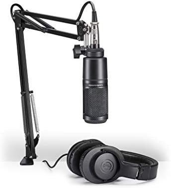 Комплект вокални микрофони Audio-Technica AT2020PK за стрийминг /подкастинг, включва кардиоидный кондензаторен микрофон